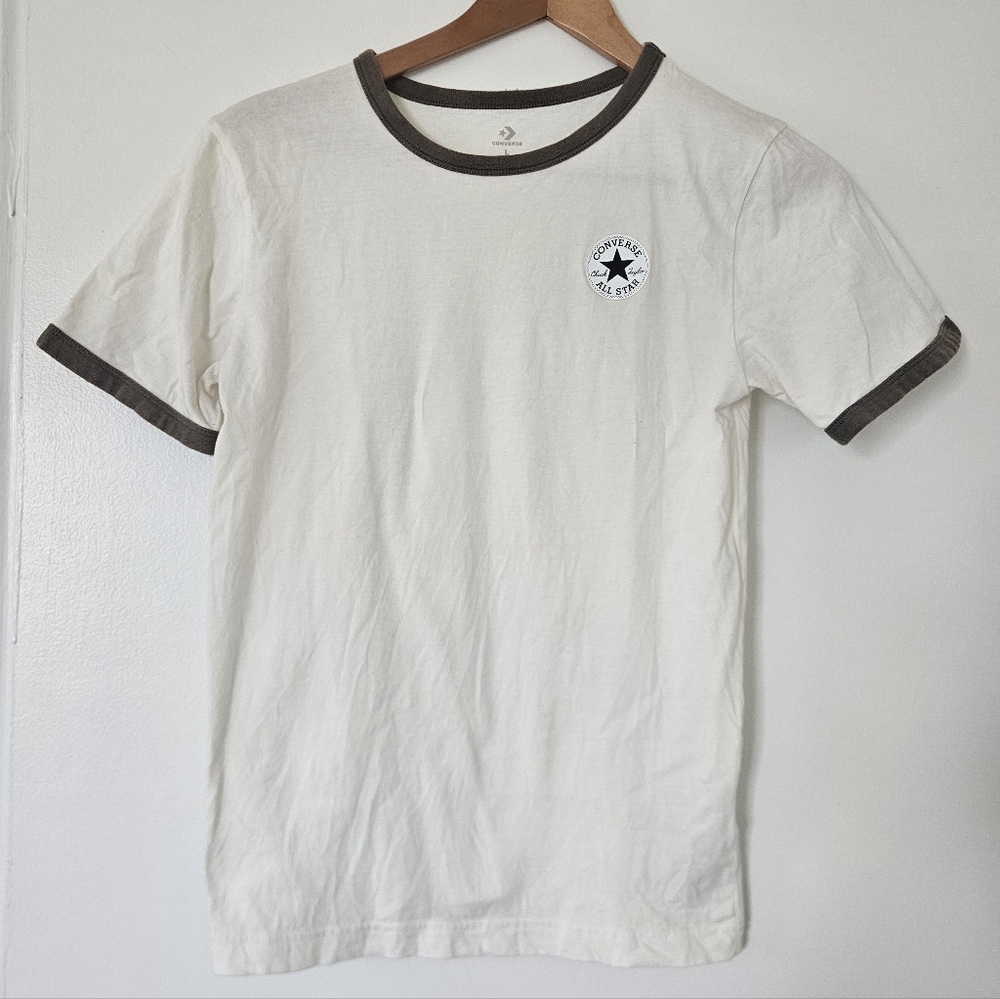 Converse Kids T-shirt Ringer L 12-13 Years Retro Logo Slim Cotton Indie Sleeze